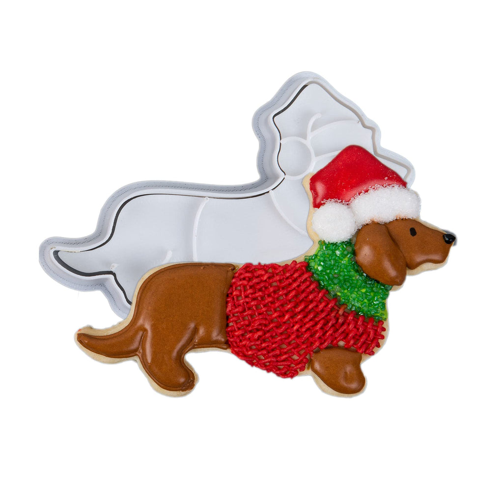 Flycalf Christmas Cookie Cutters Nutcracker Shapes with 3D Stamper Fall Holiday PLA Baking Accessories Cutter Molds Gifts for Kids Decorative Party 3.5" Kitchen Cake Supplies