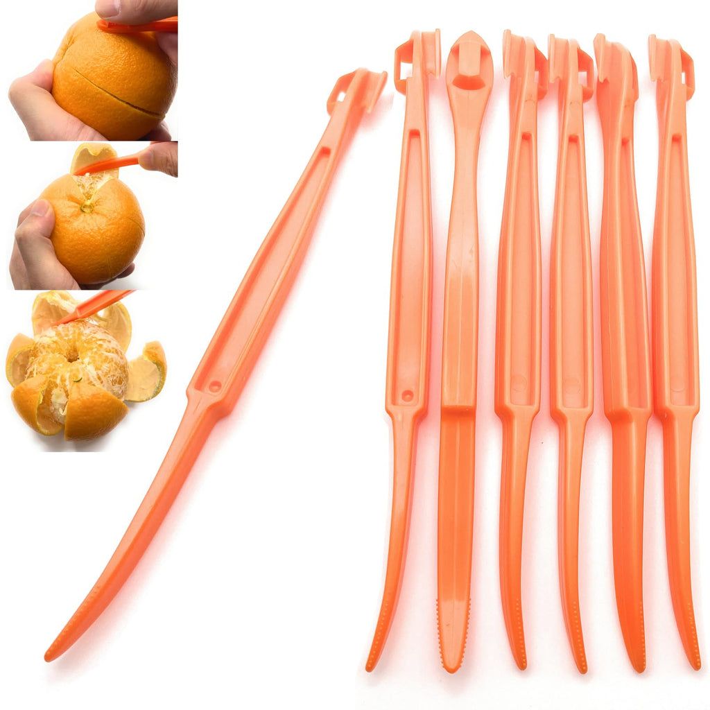 7 Orange Peeler Tools Plastic Citrus Fruit Peel Remover lemon Opener Cutter