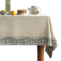 ISAENNE Designer Linen Large Square Tablecloth,67"x67"-Segerman B