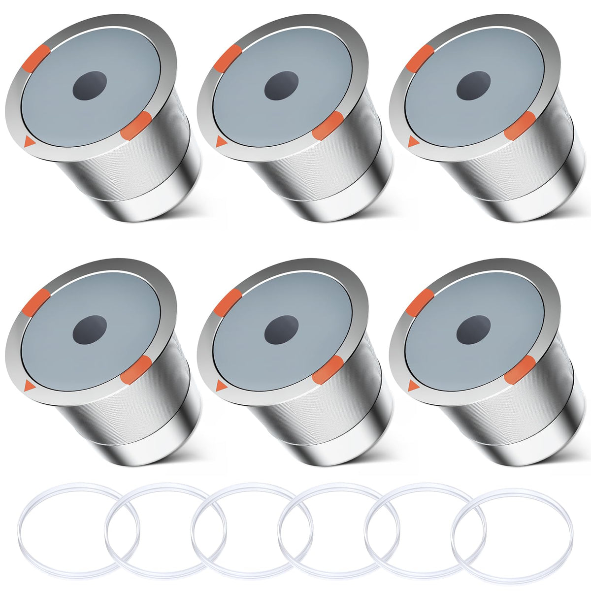 Reusable k Cup Coffee Filters,Universal stainless steel Refillable k Cups Filter Use for K 2.0 and 1.0 Coffee Makers-brewers (4pack)