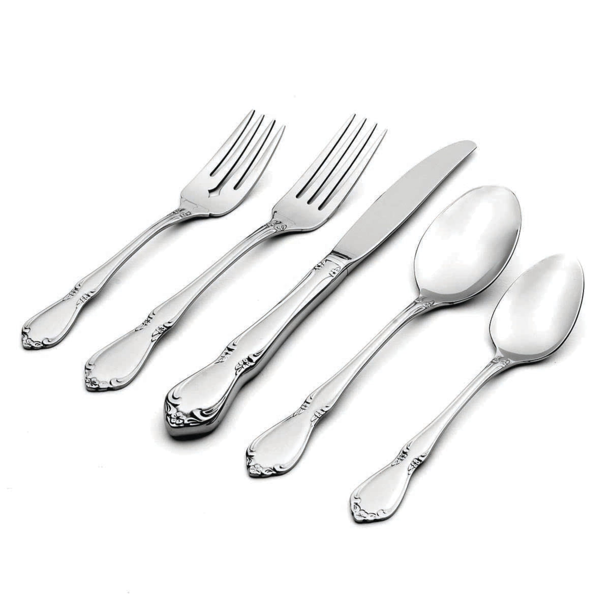 Oneida Flatware Chateau 18/10 Silverware Set for 1, 5-Piece