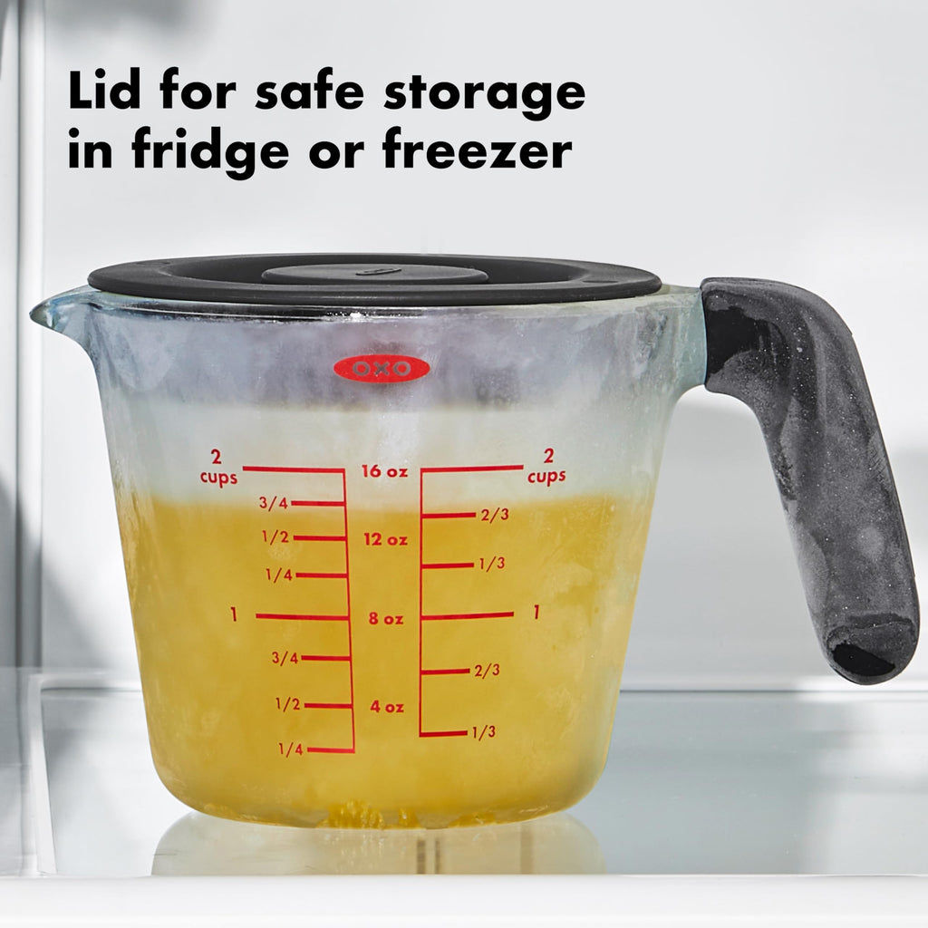 OXO Good Grips 2 Cup Glass Measuring Cup With Lid