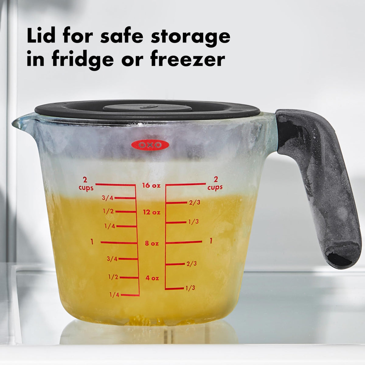 OXO Good Grips 2 Cup Glass Measuring Cup With Lid