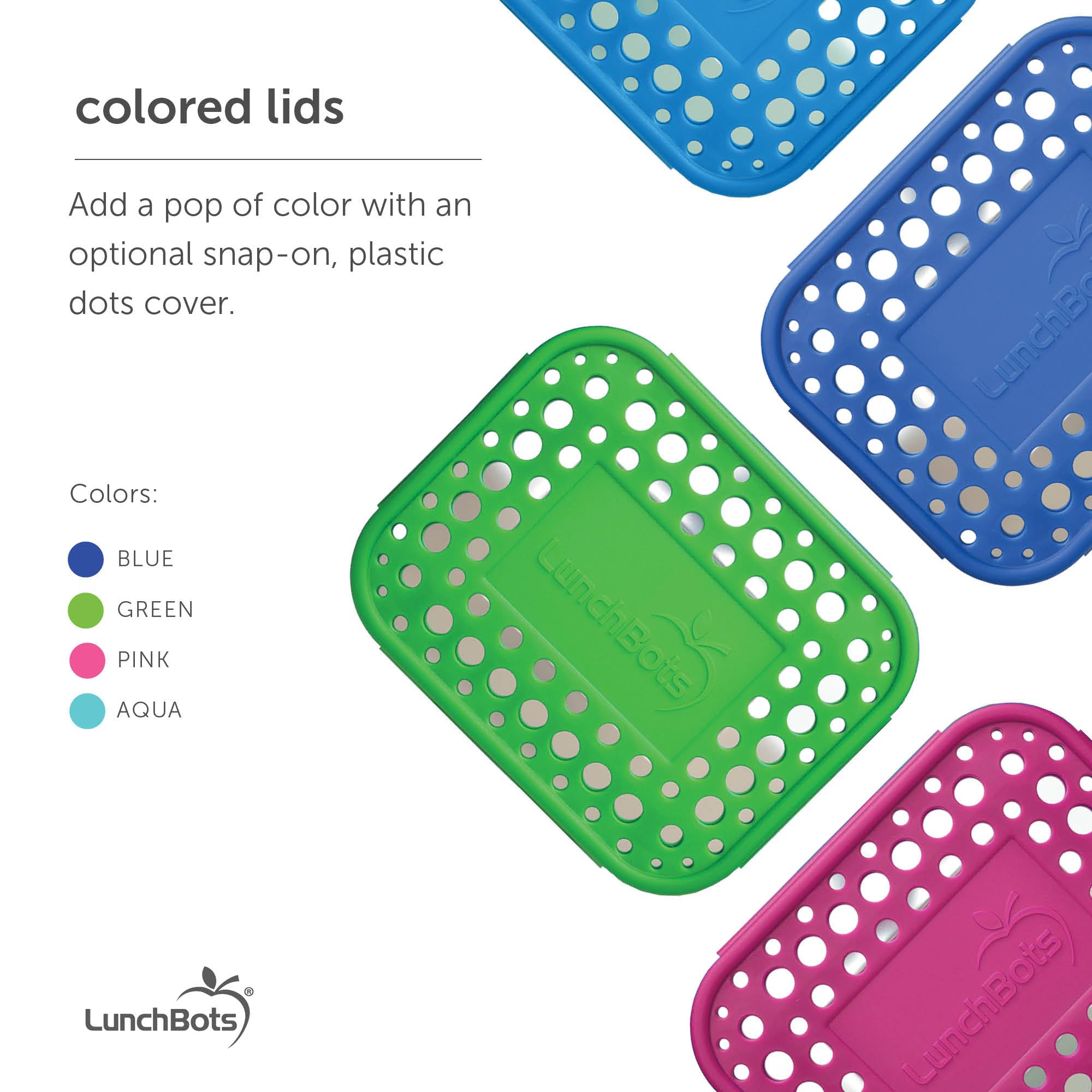 LunchBots Medium Uno Stainless Steel Sandwich Container - Open Design for Wraps - Salads or a Small Meal - Eco-Friendly - Dishwasher Safe and BPA-Free - Pink Dots