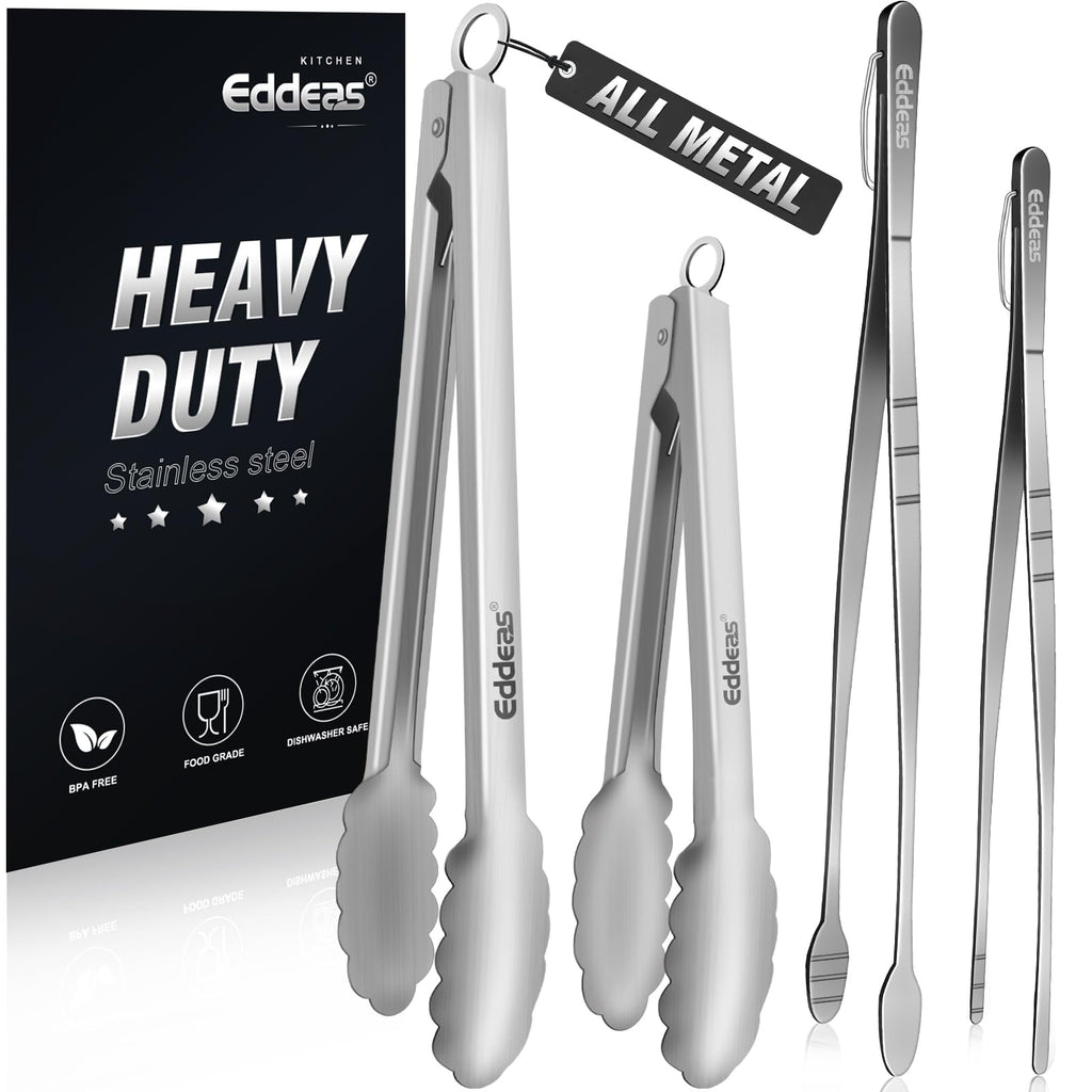 12PCS Mini Tongs For Serving, 2 Sizes 6 & 4 Inch Ice Tongs Mini Gold Sugar Stainless Steel Tong, Small Kitchen Tiny Food Tongs for Appetizers,Tea Party, Coffee Bar,Desserts & Ice Bucket