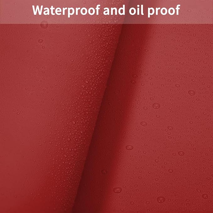 Leather Dresser Cover,1.8mm Thick,14x96 Inch,Dresser Protector Top,Dresser Top Protector,Dresser Cover Top,Dresser Top Cover,Dresser Cover Top for Bedroom.(Black+Wine Red,14x96)