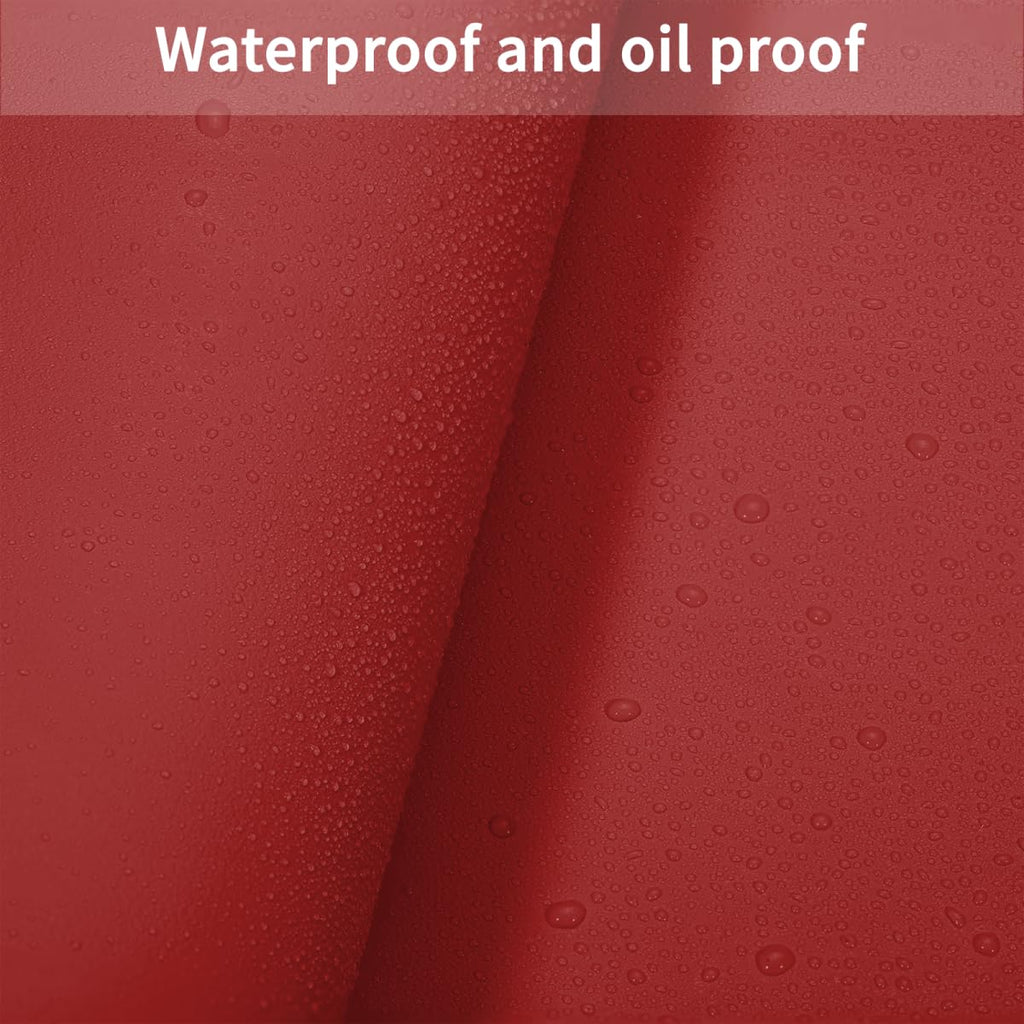Zinkooat Faux Leather Table Cover,1.8mm Thick,42x84 Inch Table Protector,Table Protector for Dining Room Table,Dining Table Cover,Dining Table Protector.(Black+Wine Red,42x84)