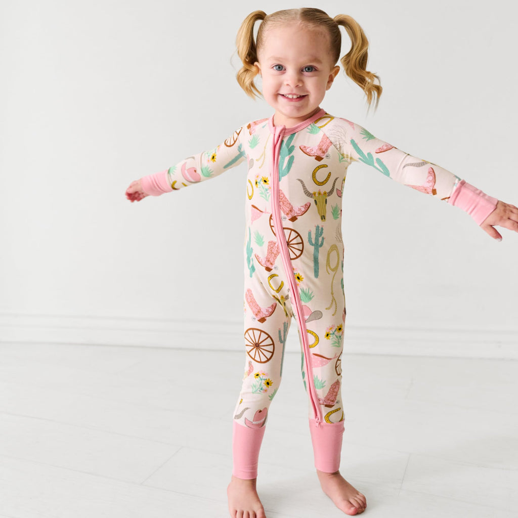 Little Sleepies Baby Pajamas, Pink Ready to Rodeo, 18-24 months