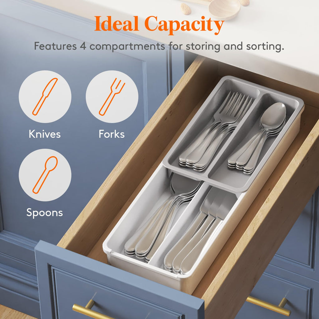 Lifewit Compact Silverware Organizer for Kitchen Drawer
