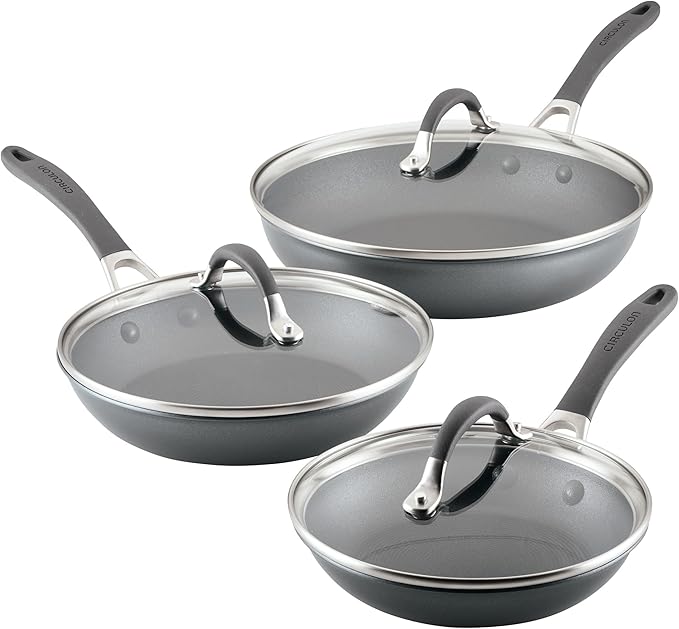 Circulon A1 Series w/ScratchDefense Nonstick Induction Wok with Lid, 14-Inch, Wok Pan with Lid, Graphite