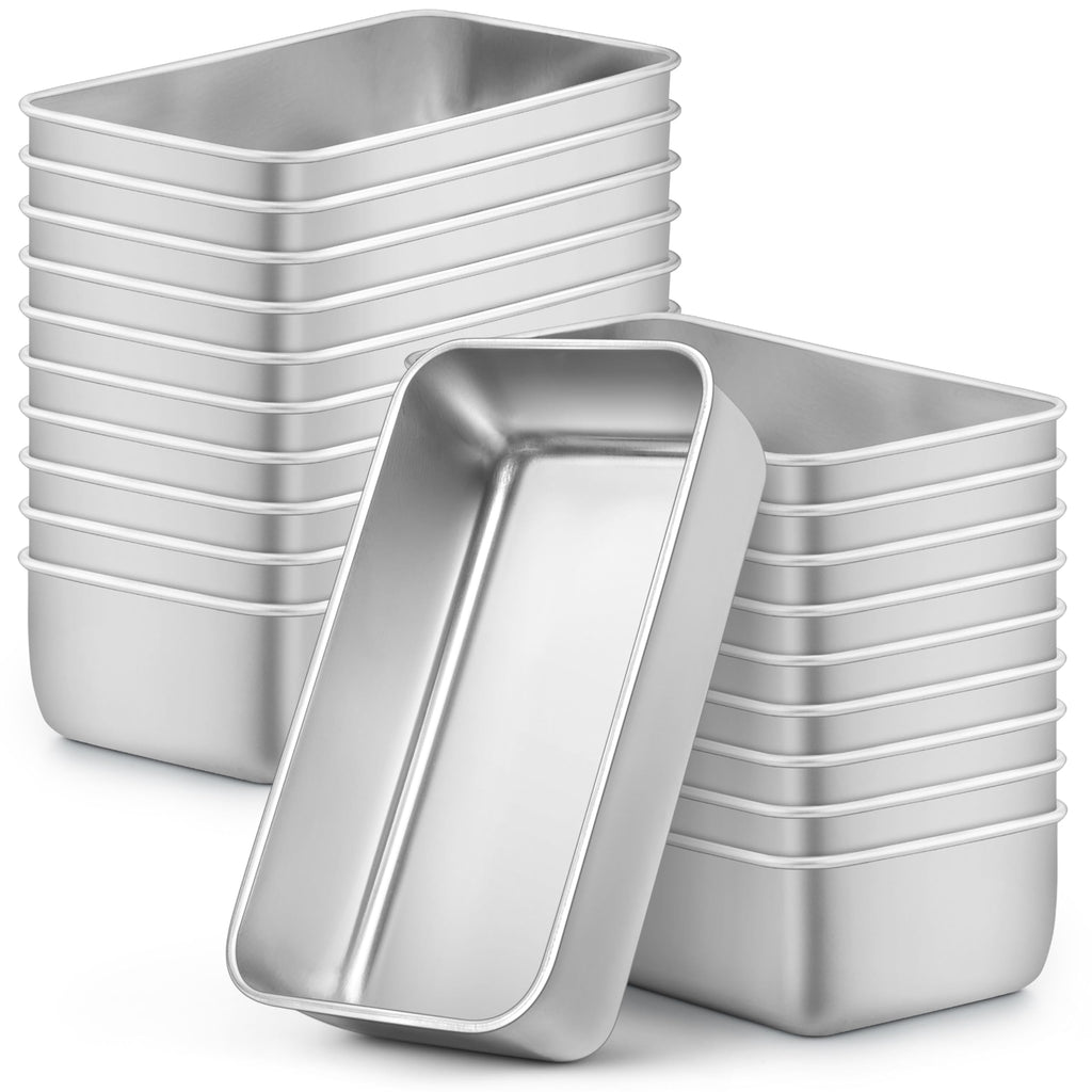 LIANYU Loaf Pan for Baking Bread, 9x5In Stainless Steel Bread Pan, 4 Pack