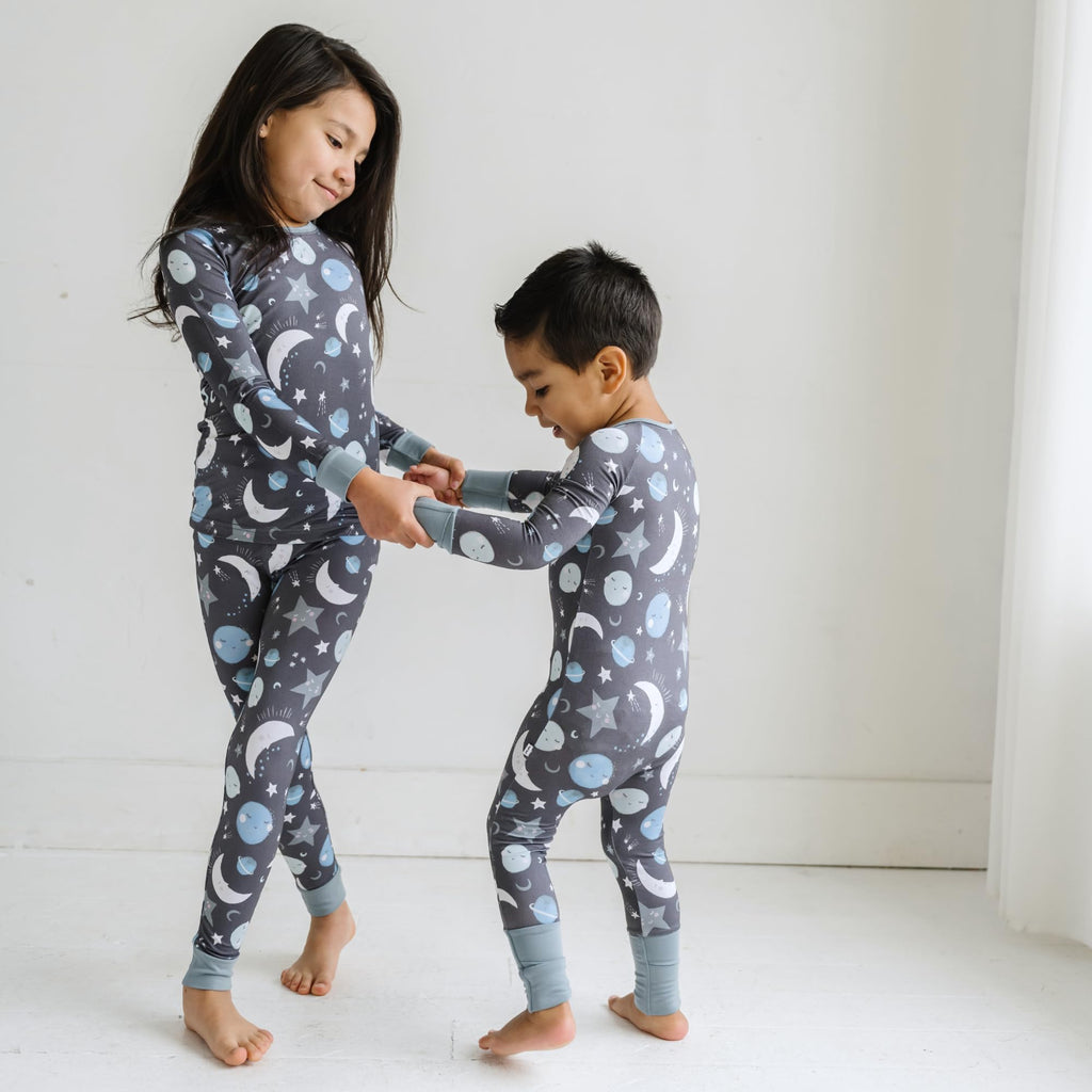 Little Sleepies Baby Pajamas, Blue To the Moon & Back, Newborn