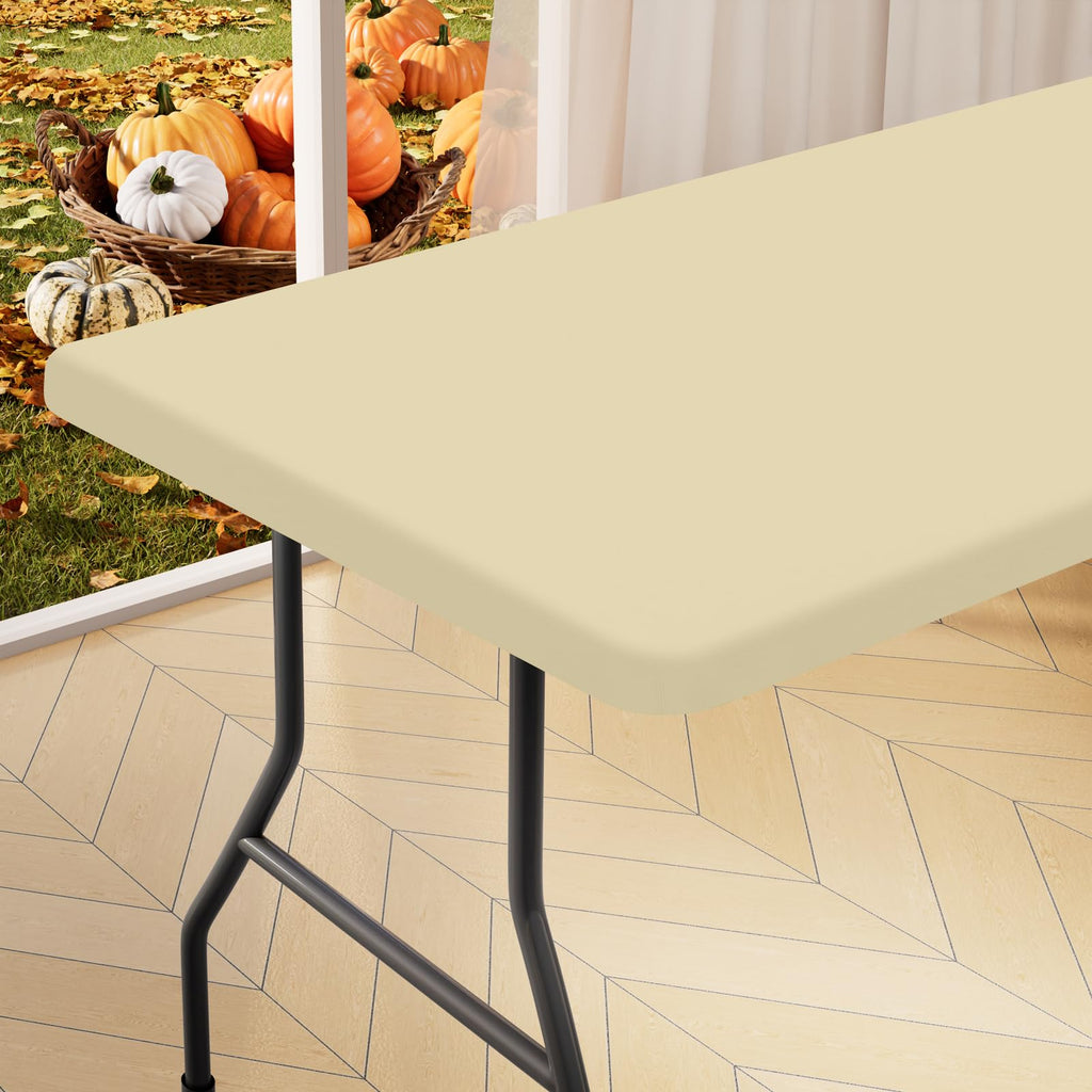 homing Rectangle Table Cloth Cover 4 Foot Teal Elastic Fitted Tablecloth
