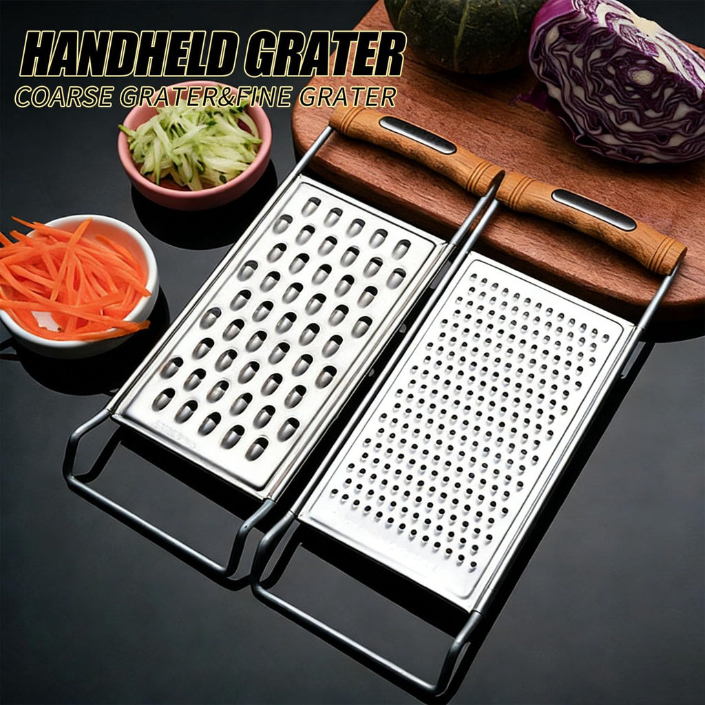 2 Pack Stainless Steel Handheld Grater Set,Coarse & Fine Kitchen Zester