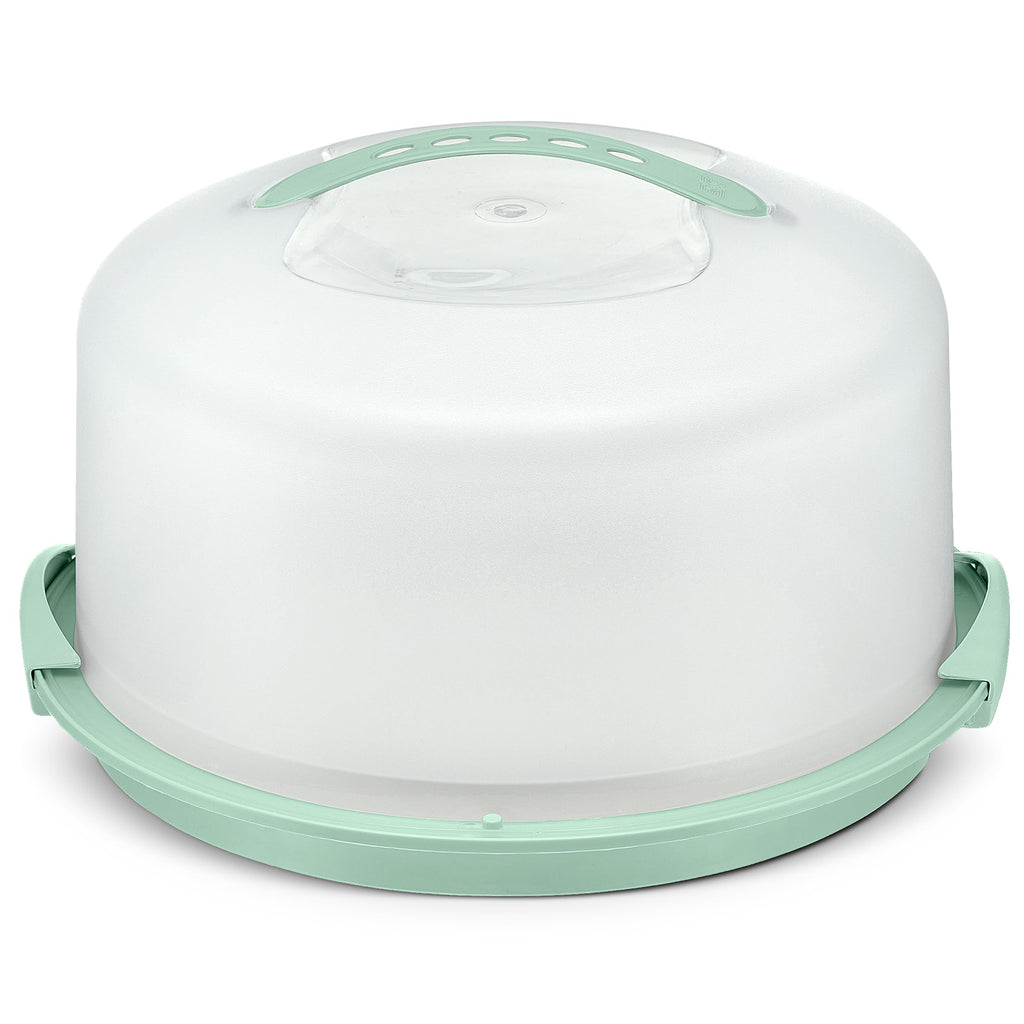 Tribello Extra Large Cake Storage Container, Cake Carrier With Handle Holds Cake 12 X 12 X 5 (Mint Green)