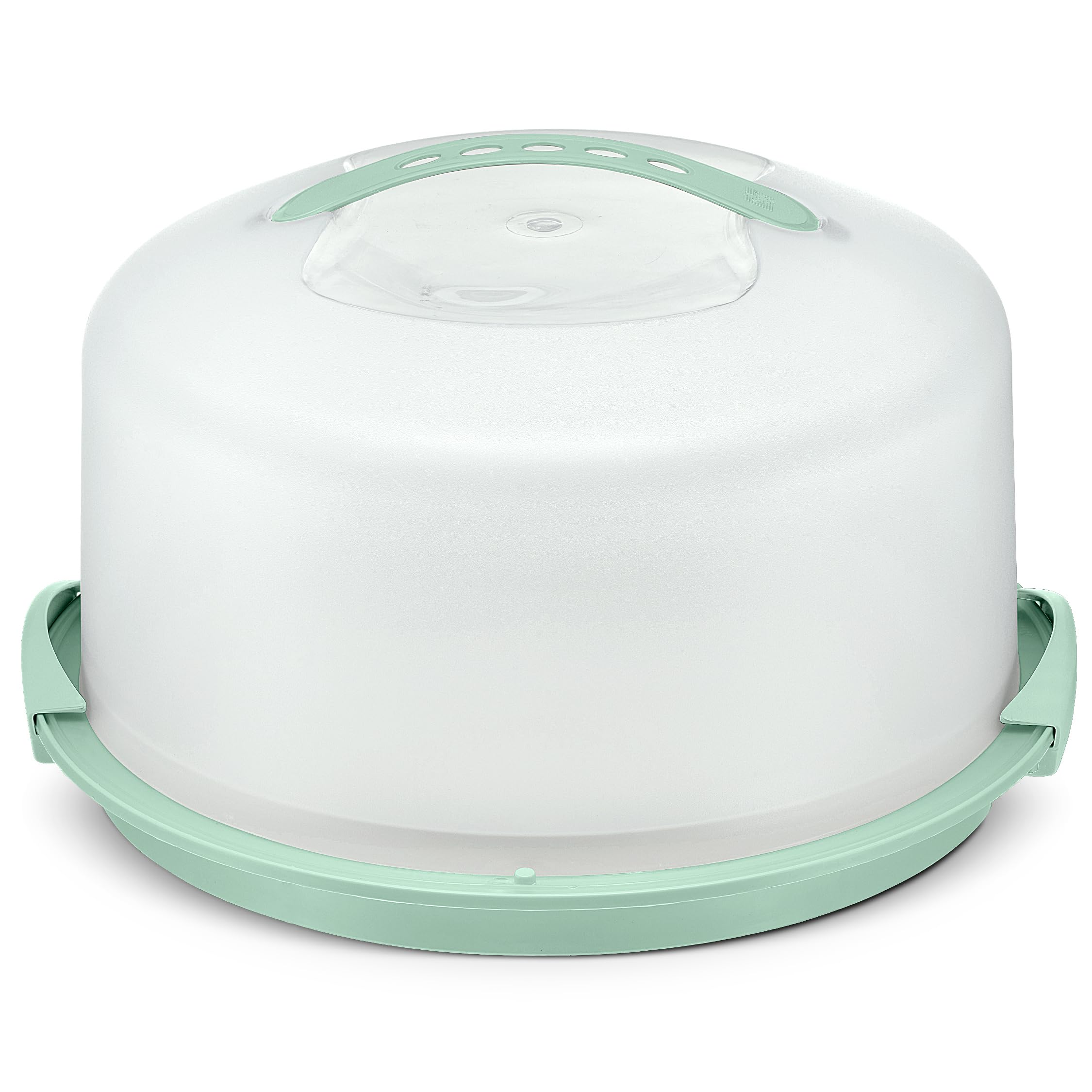 Tribello Extra Large Cake Storage Container, Cake Carrier With Handle Holds Cake 12 X 12 X 5 (Mint Green)