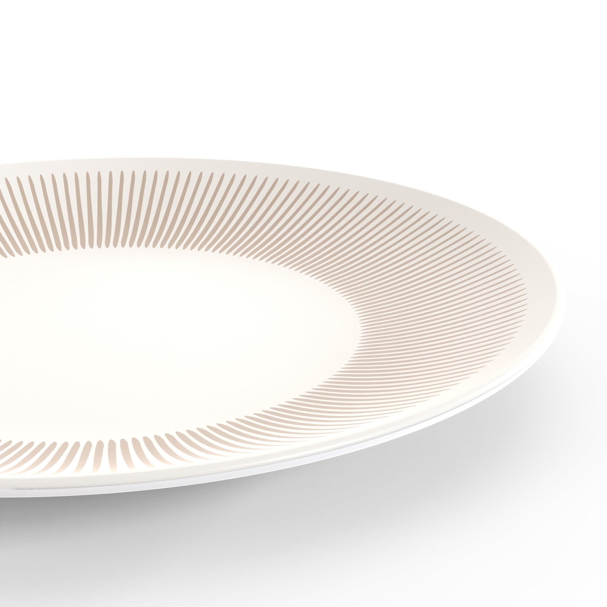 TervisHome Melamine Dinner Plates - Set of 4 | Sandstone Collection | Durable Stoneware-like Quality, Dishwasher Safe, Perfect for Indoor and Outdoor Use