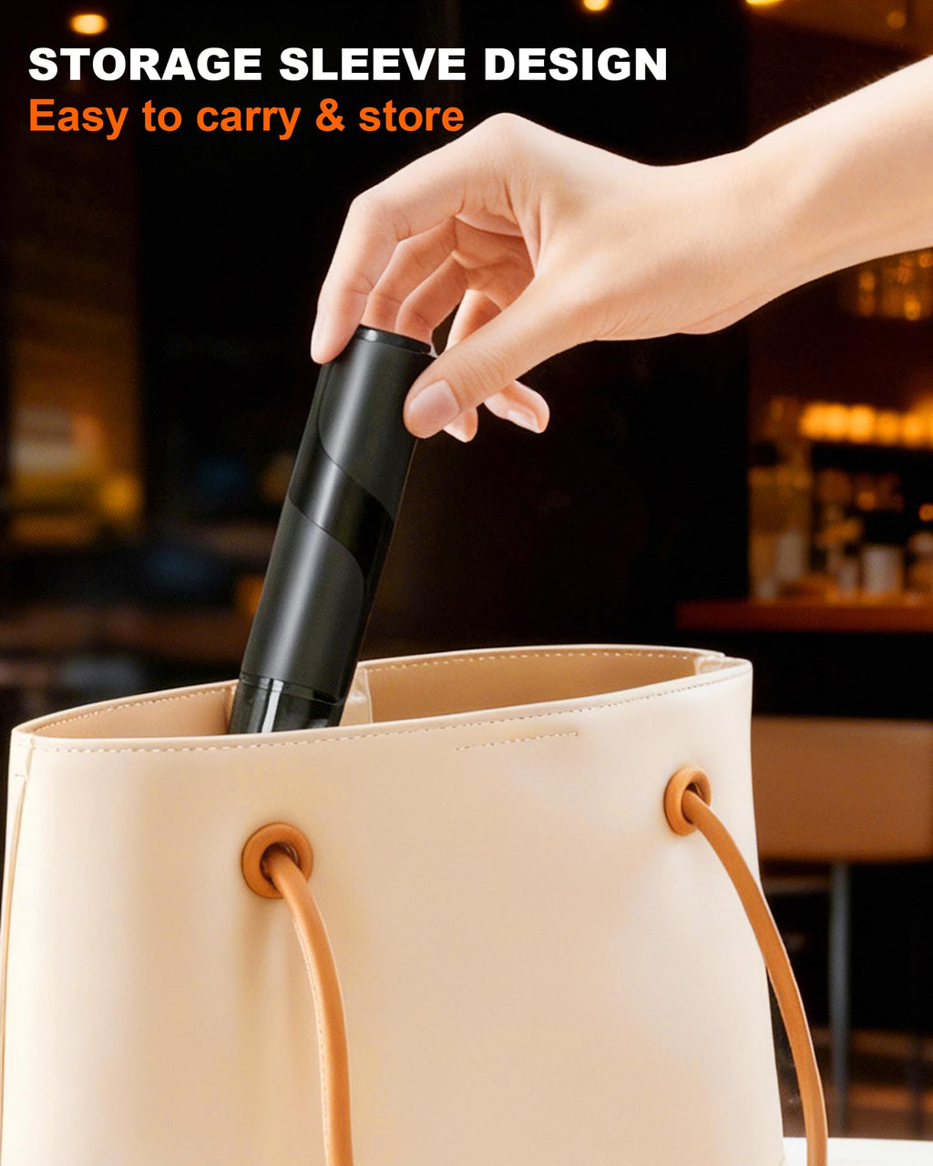 Soenglyun Electric Milk Frother Handheld Foam Maker, Black