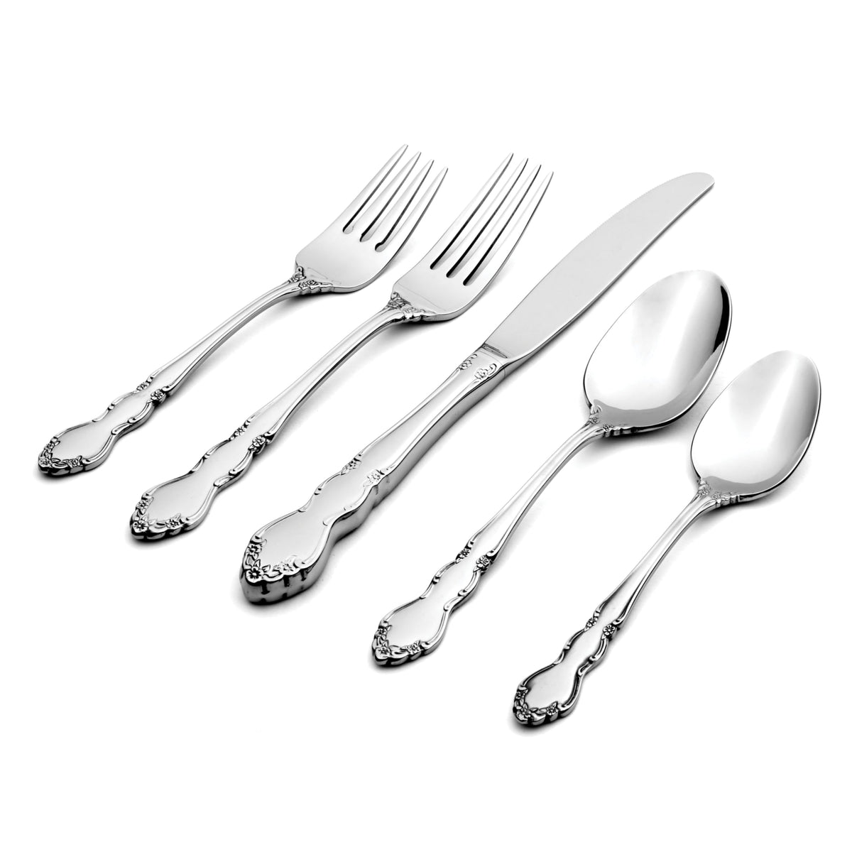 Oneida Dover Fine Flatware Salad Forks, Set of 4, 18/10 Stainless Steel, Silverware Set, Dishwasher Safe