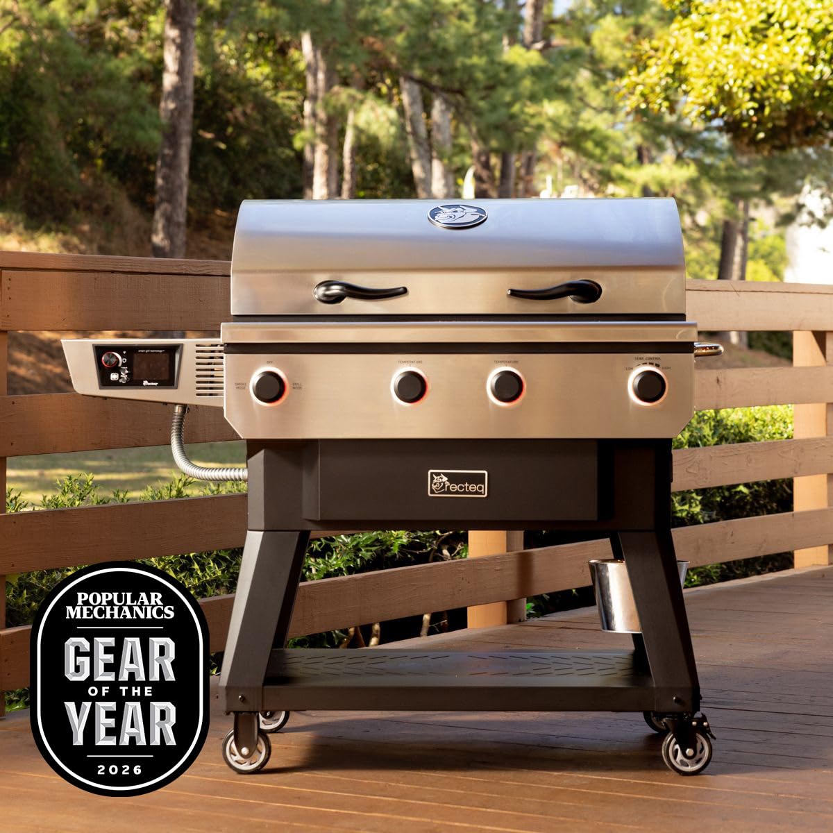 recteq X-Fire Pro 825 Wood Pellet Smoker Grill, Wi-Fi Electric Pellet Grills, Dual Cooking Modes for Hot and Fast + Low and Slow Cooking (Grill + Basics Bundle)