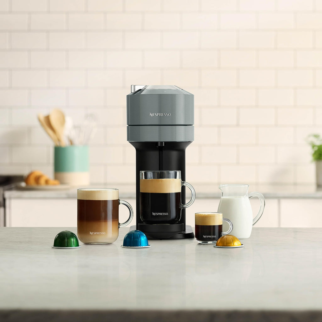 Nespresso Vertuo Next Coffee Machine with Milk Frother, Light Grey