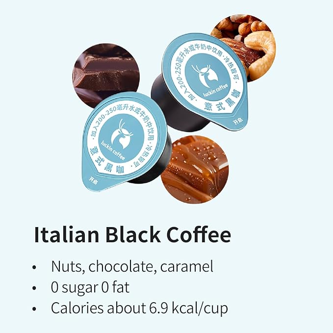 Luckin Sugar-Free Coffee Concentrate,(32 Count) On-the-Go Instant Coffee Liquid for Cold Brew, Lattes & Daily Drinks. Peel and Pour Pods Hot or Iced.