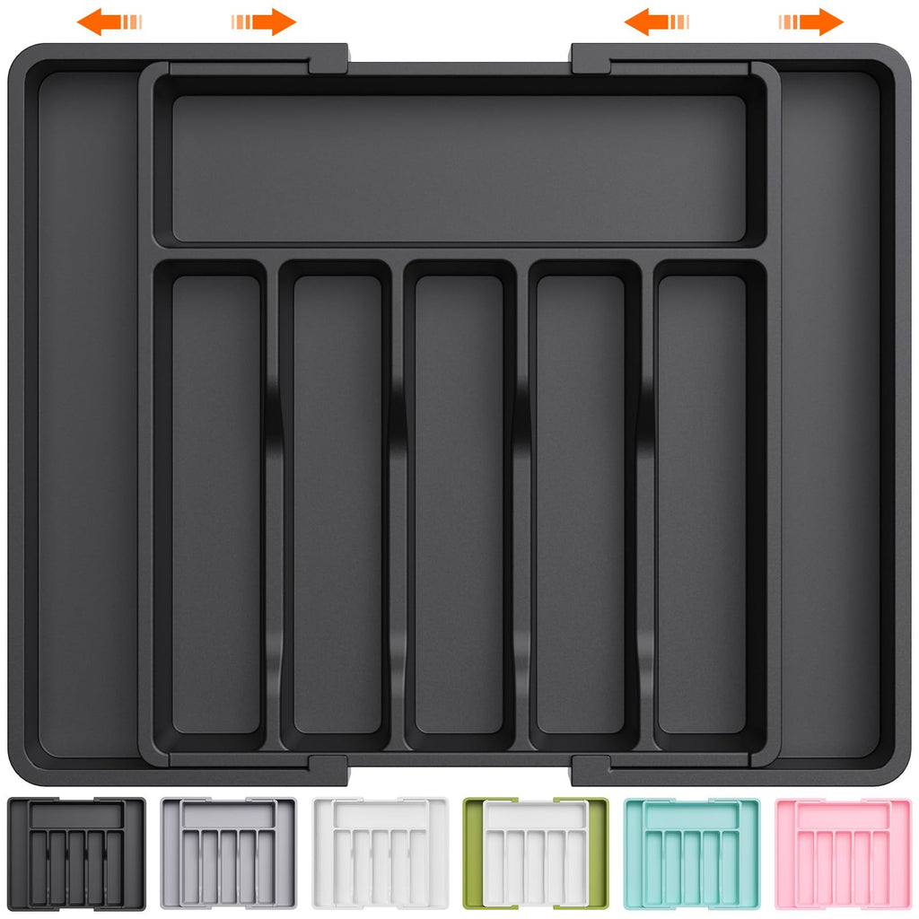 Lifewit Extra Large Silverware Drawer Organizer, Expandable Utensil Tray
