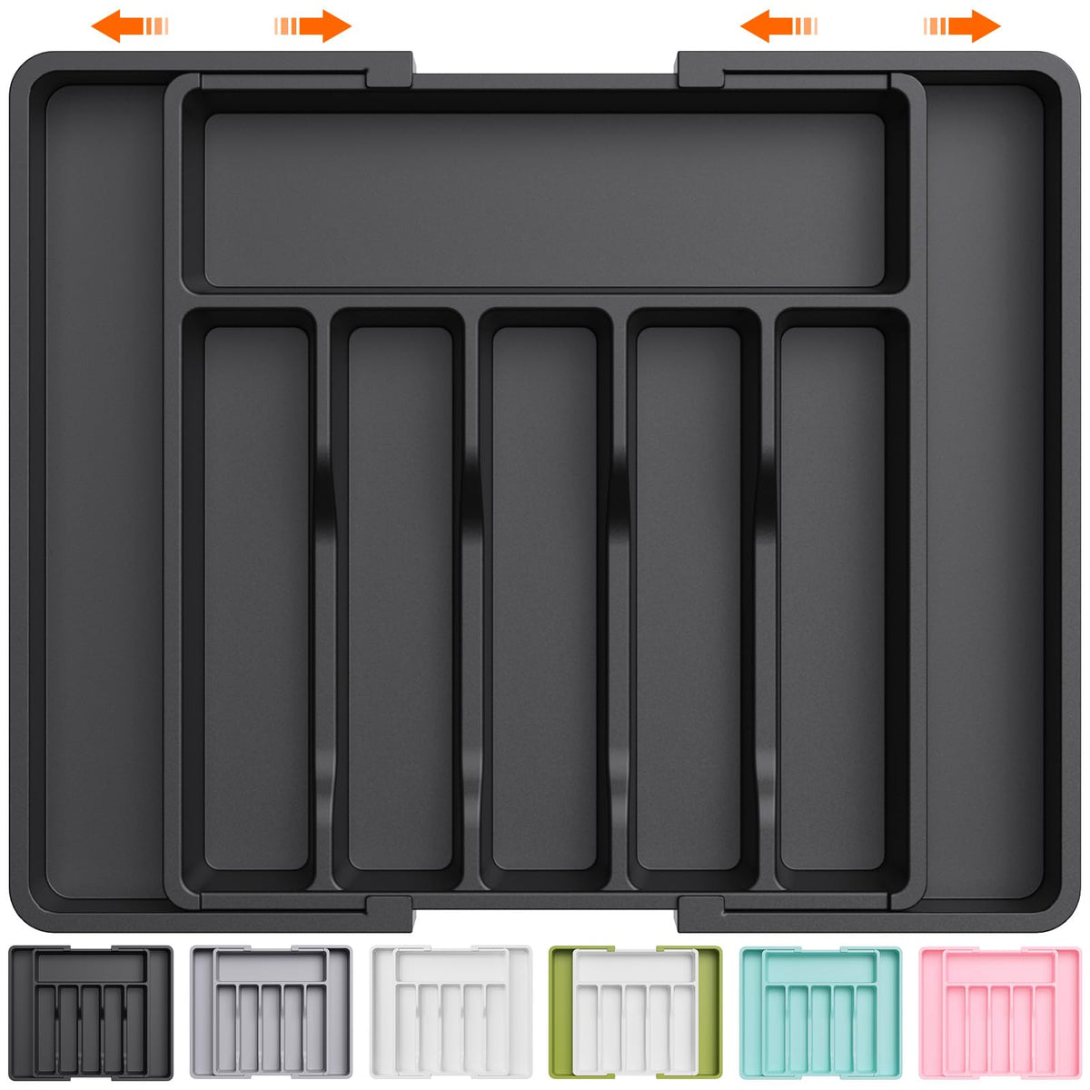 Lifewit Extra Large Silverware Drawer Organizer, Expandable Utensil Tray