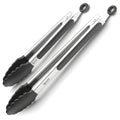 17-Inch Grill Tongs, Heavy Duty 304 Stainless Steel BBQ Tongs, Extra-Long Locking Grilling Tongs for Outdoor Grill & Smoker, Walnut Handle, Gift Pouch