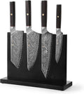 Wakoli Culinary Asia 4-Piece Asian Knife Set, VG10 Damascus, Magnetic Block