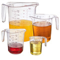 DaYammi Measuring Cups 4-Piece, Unbreakable Food-Grade Plastic Measuring Cup for Dishwasher, 1/2/4/8-Cup Nesting Liquid Measuring Cups for Prepping, Baking, Cooking, Readable Markings, Clear