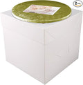 Cakebon Cake Boxes with Boards - 12 Inch Round Cake Drum Gold (1-pack) - Box With Window for Birthdays, Weddings and Parties