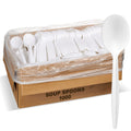 1,000 Plastic Disposable Cutlery Bulk Variety Pack Black Medium Weight