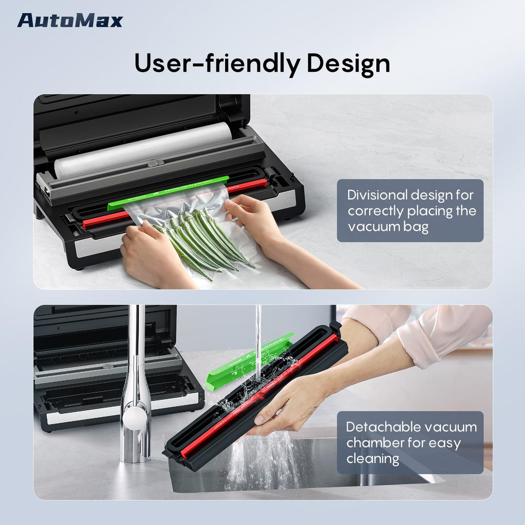 FRESKO Automatic 95Kpa Food Vacuum Sealer Machine, Auto Dry-Wet Detection