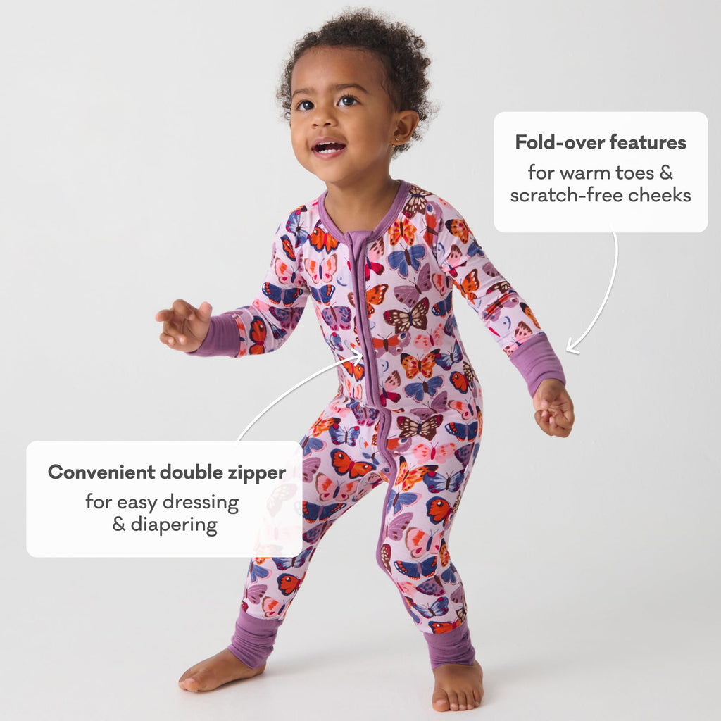 Little Sleepies Baby Pajamas, Butterfly Kisses, 12-18 months