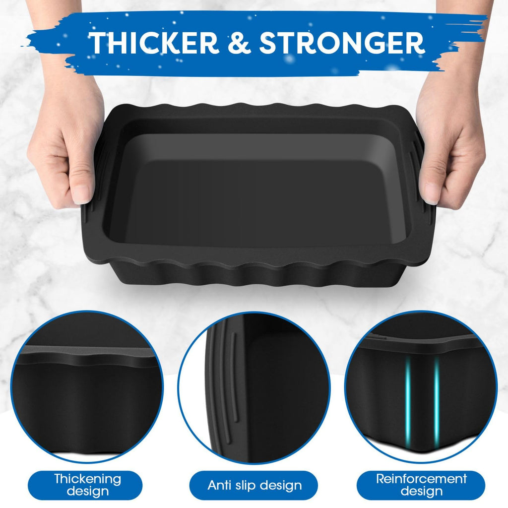 Haldane 5PC Extra Large Ice Block Mold 15LB Ice Cube Bricks Maker Molds for Cold Plunge/Coolers, Reusable Ice Bath Water Chiller, Thick Silicone Ice Bath Accessories Black