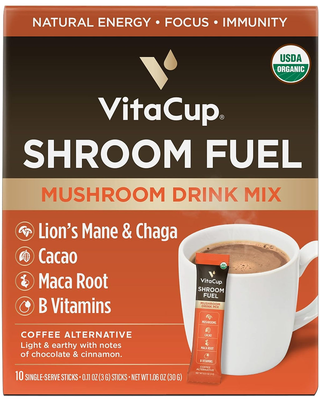 VitaCup Perfect Low Acid USDA Organic Instant Coffee Packets 24ct