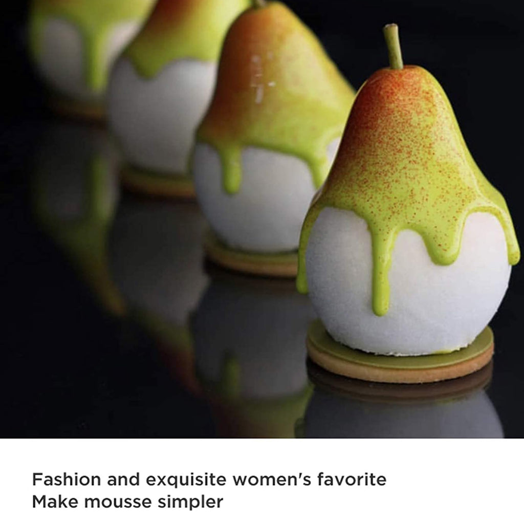 OCPO Kitchen Pear Silicone Mold for Baking Mousse Cake, 15 Cavities