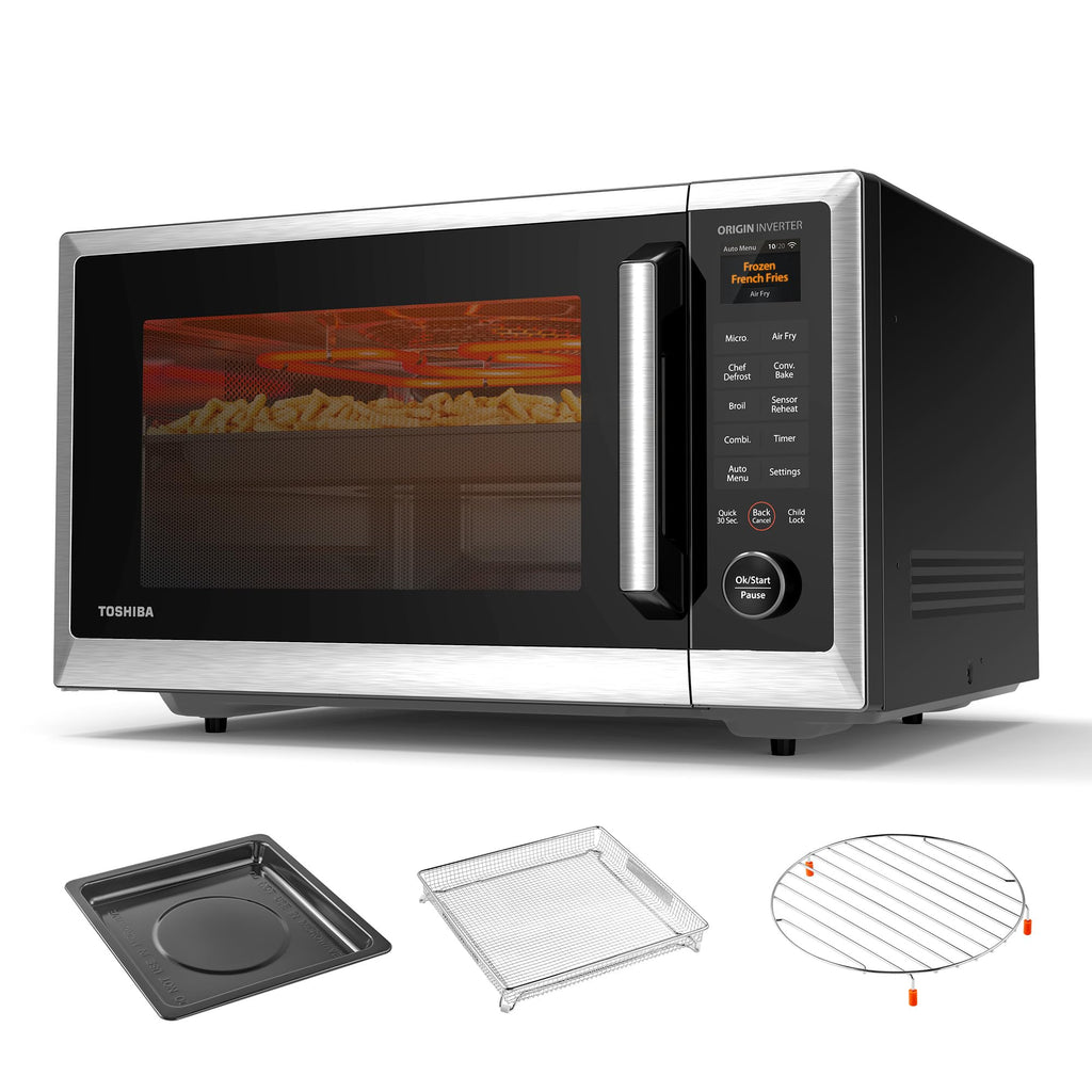 TOSHIBA OptiChef PRO MAX Air Fryer Combo Microwave Oven, 1.3 Cu.Ft, 1100W