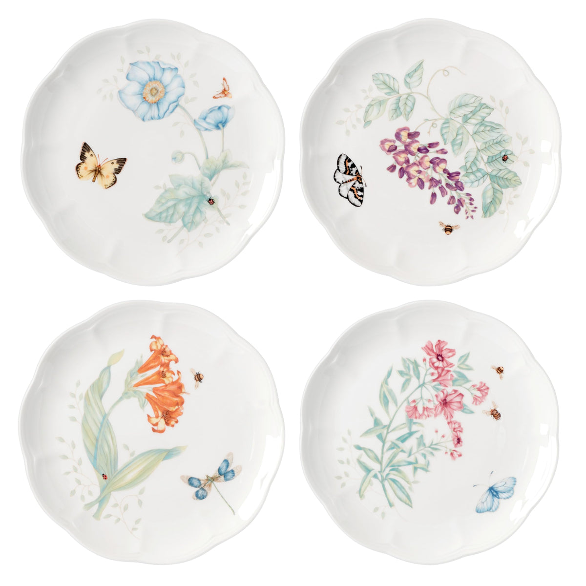 Lenox Butterfly Meadow Porcelain Mug Set for 4, 12oz