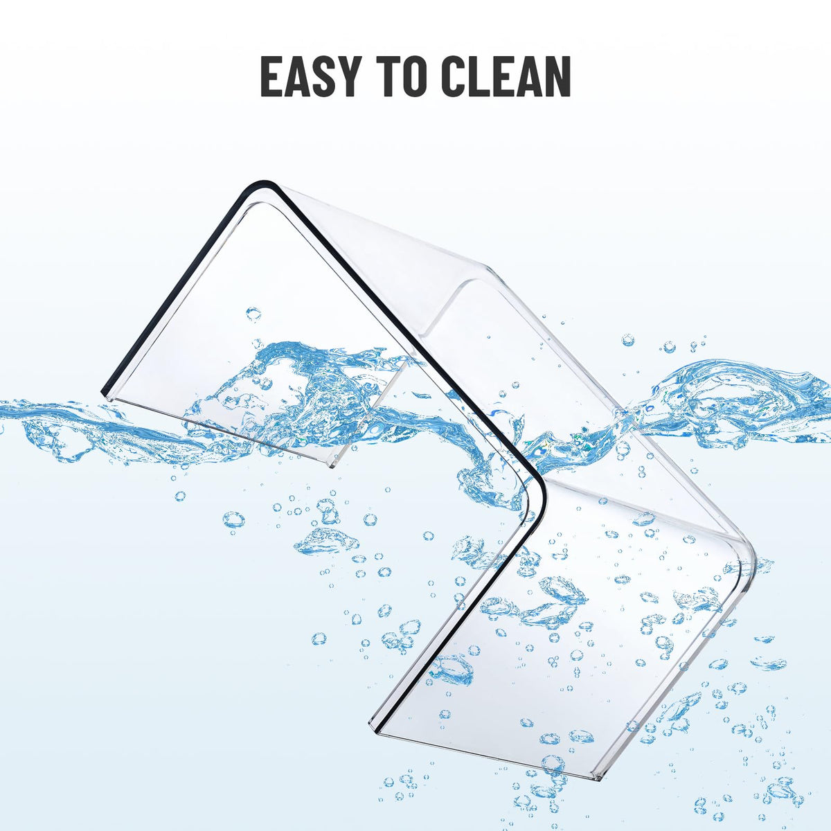 Bobomoment Clear Cabinet Organizer, Stackable Shelf Organizer Set of 2