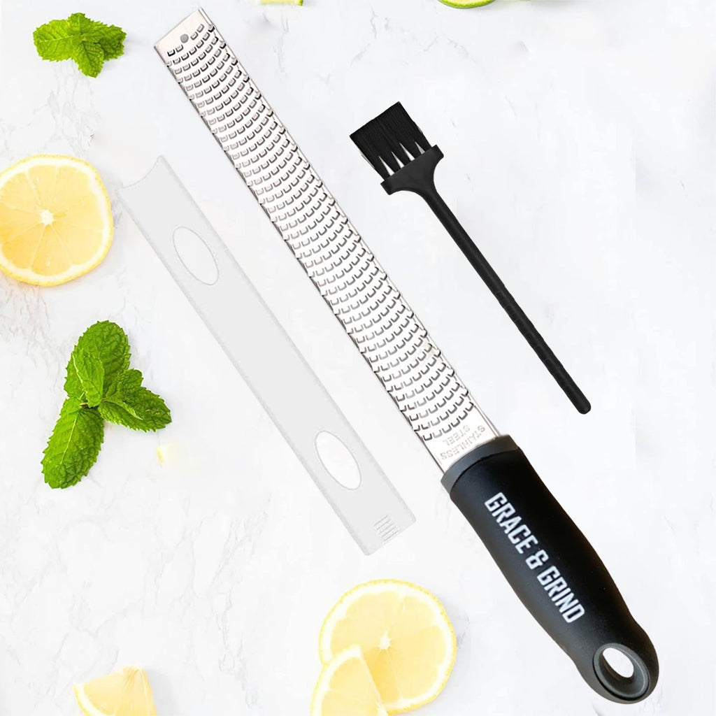 Premium Kitchen Lemon and Parmesan Cheese Zester-Versatile Spiralizer for Fruits, Vegetables, Garlic, and Citrus Finest Food Shredder and Peeler - Essential Zesting Tool for Culinary Enthusiasts