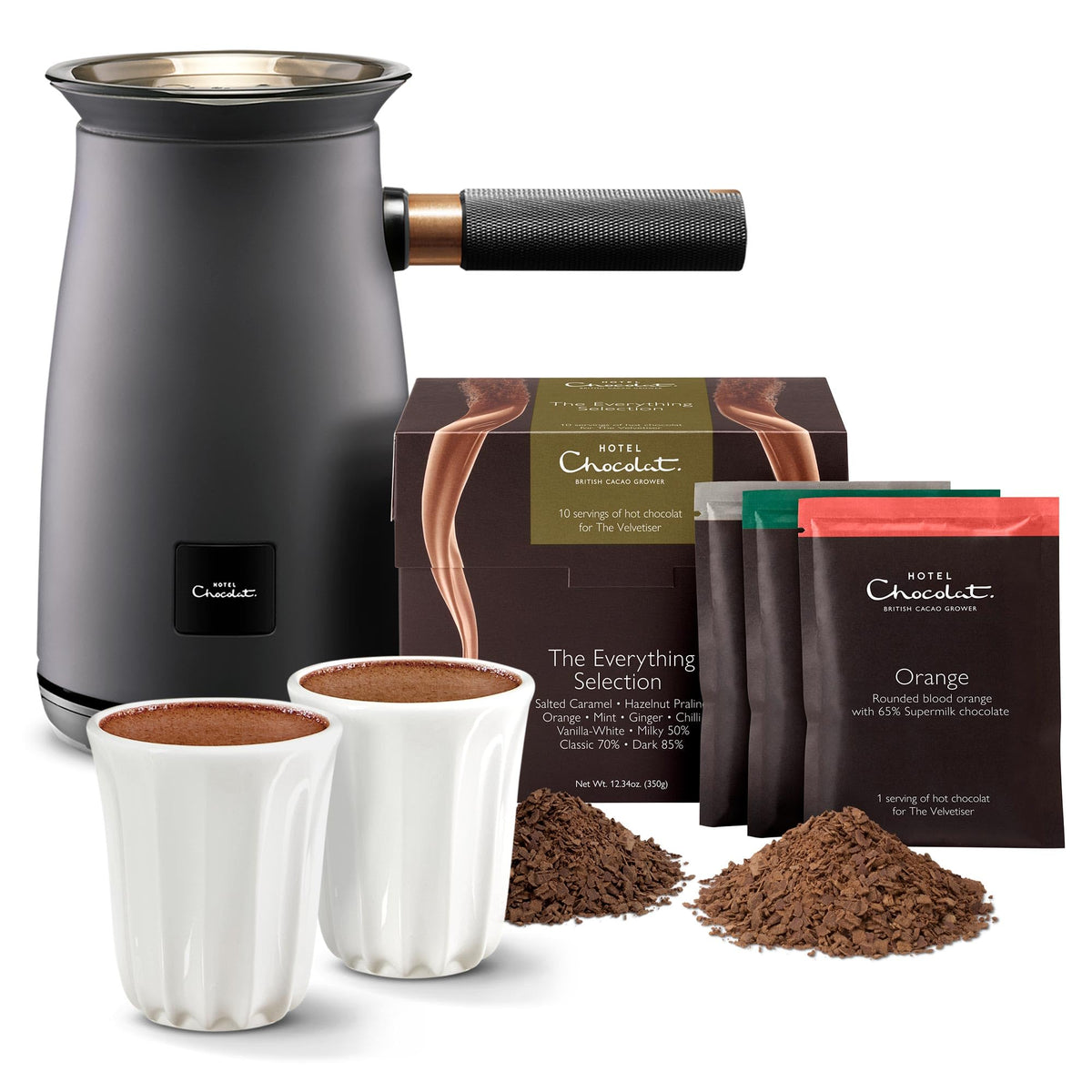 Hotel Chocolat Velvetiser Iced & Hot Chocolate Maker | Pewter Edition |