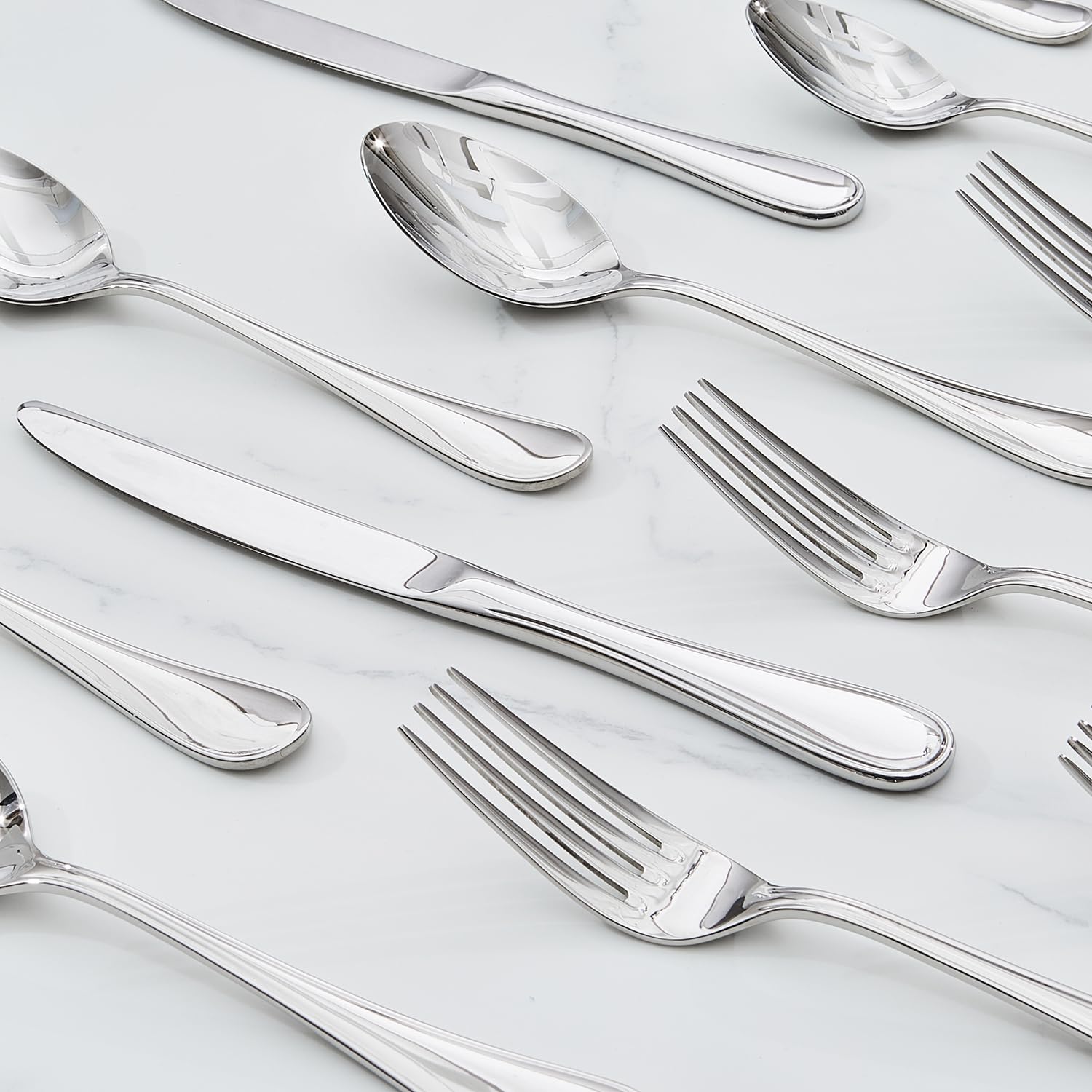 48 Piece Silverware Set for 8 with Steak Knives, 18/10 Stainless Steel