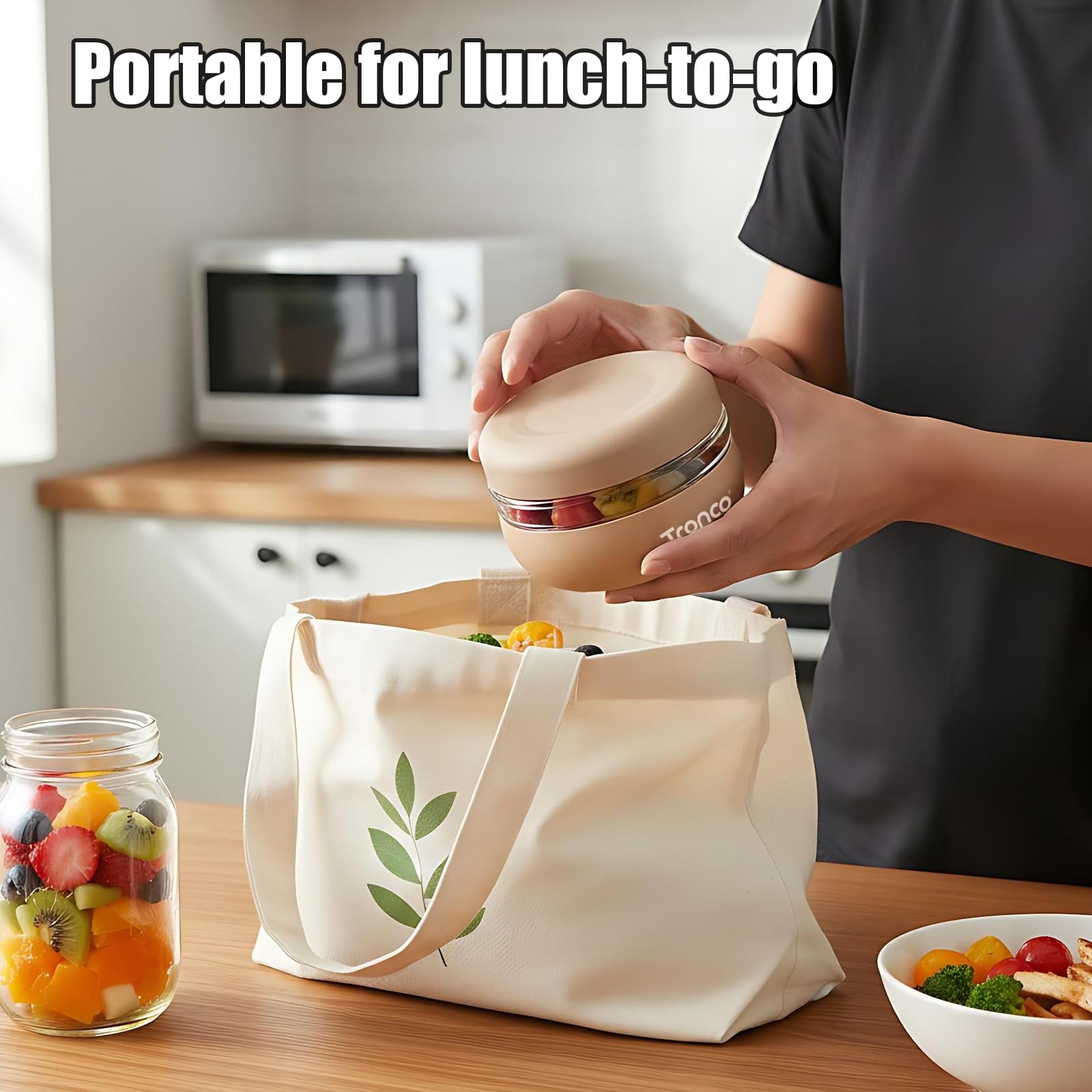 Tronco 24 oz Glass Food Storage & Lunch Bowl Containers with Airtight Lids