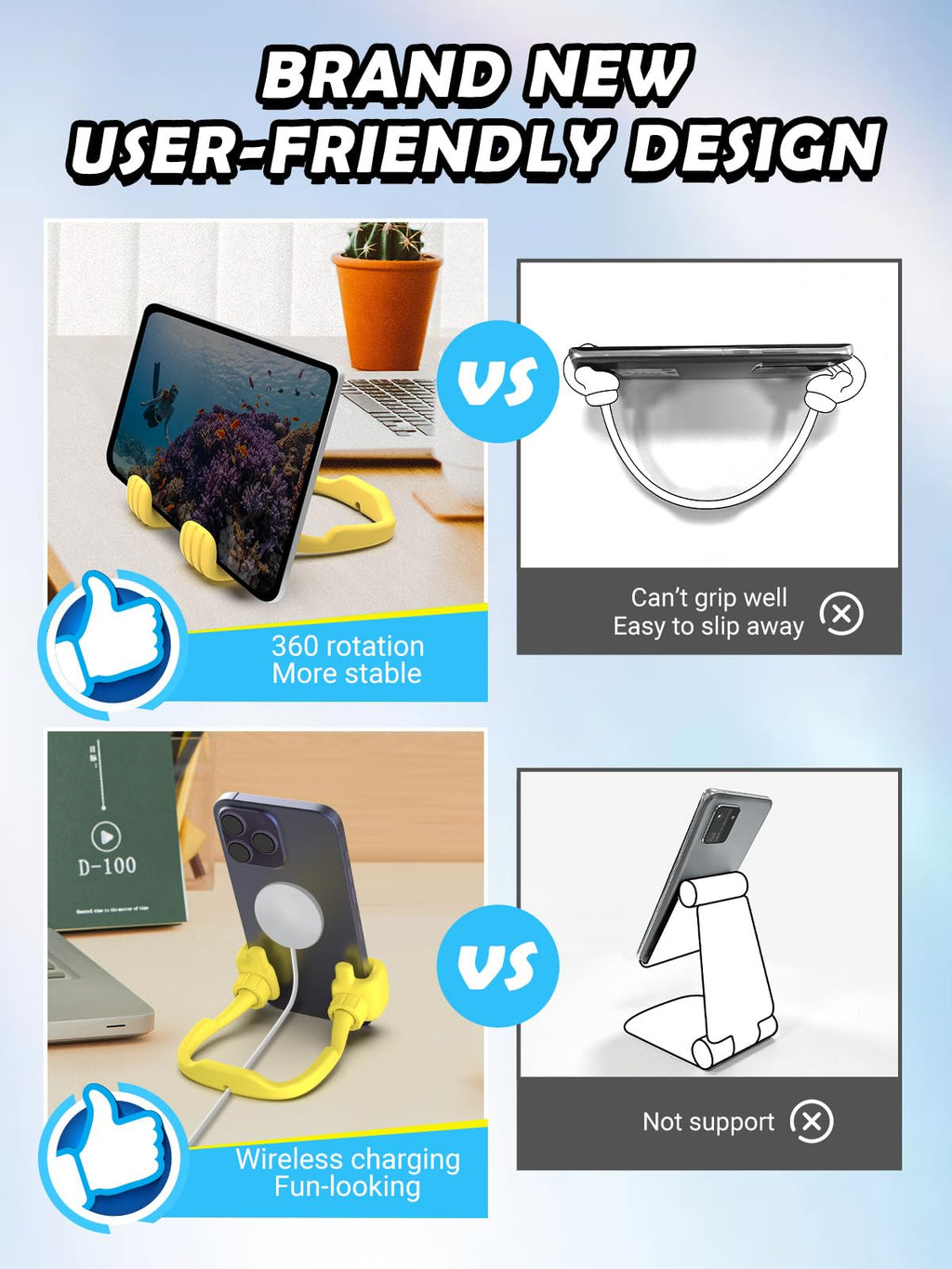 Stocking Stuffers for Men Women Teens Kids: Thumbs Up Lazy Phone Stand