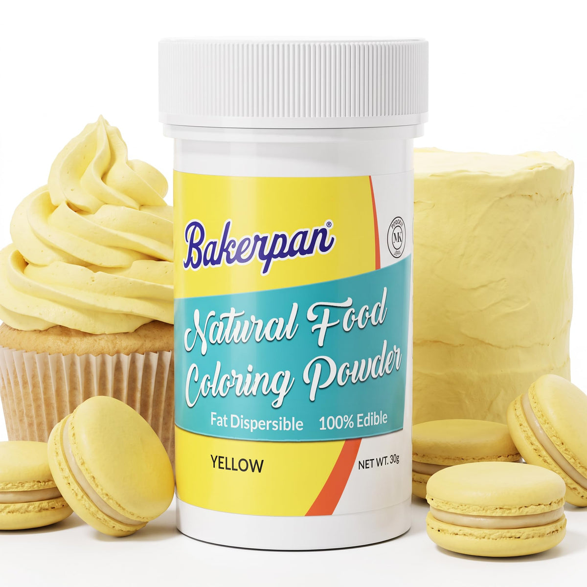 Bakerpan Black Food Coloring Powder for Baking - Oil Based, 30g