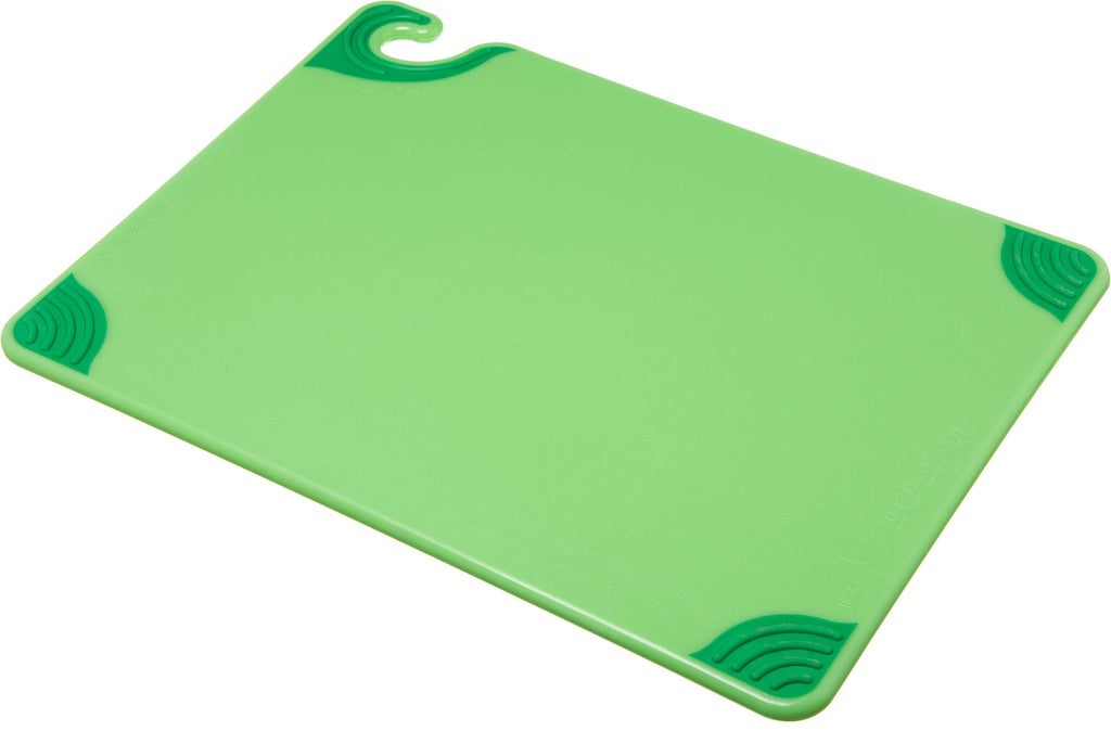 San Jamar Carlisle Sanitary Maintenance B378727 Saf-T-Grip Cutting Boards Green - 15 x 20 x 0.5 in.