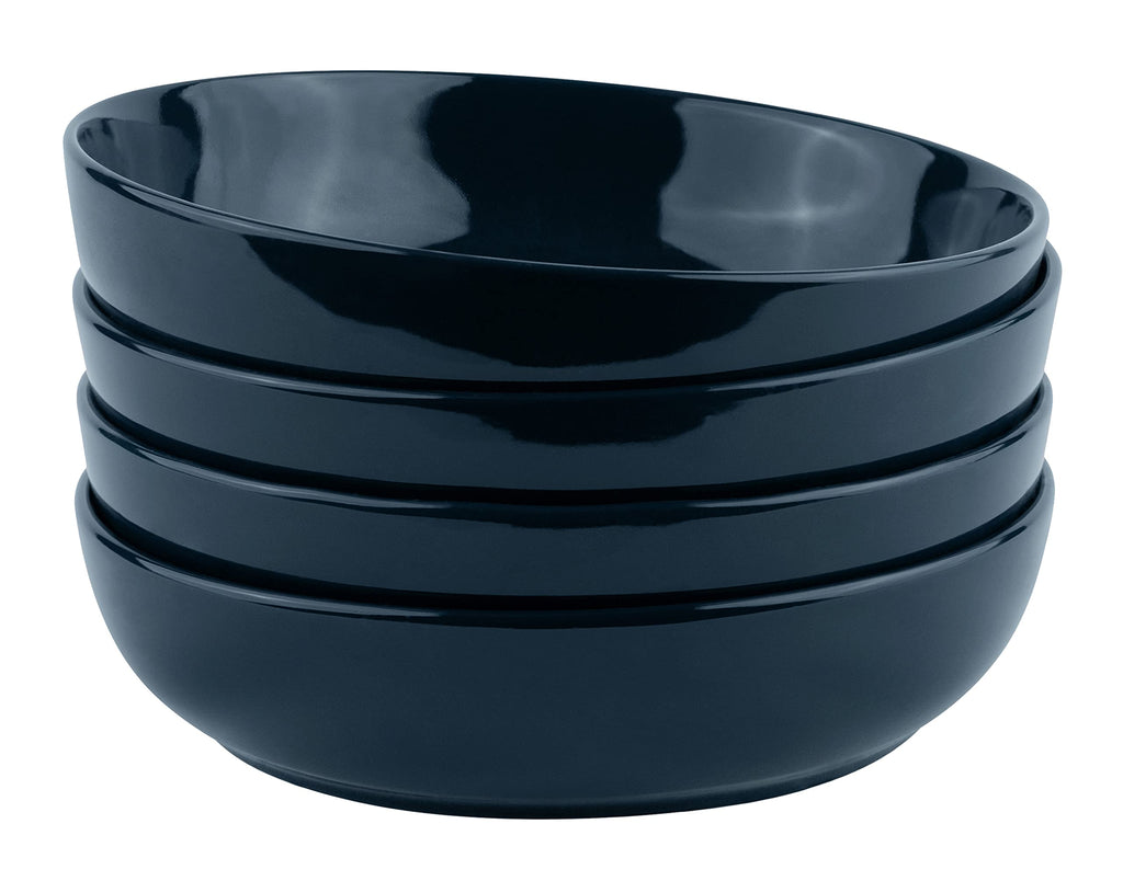 KooK Pasta Bowls, For Soups & Salads, Set of 4, 40 oz, Red