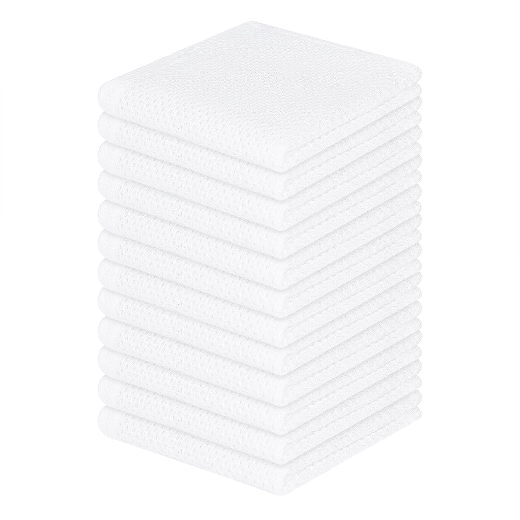 Homaxy 100% Cotton Waffle Weave Kitchen Dish Cloths 12-Pack, Coffee